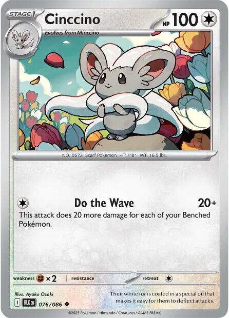 Cinccino (076/086) [Scarlet & Violet: Black Bolt] | Exor Games Bridgewater