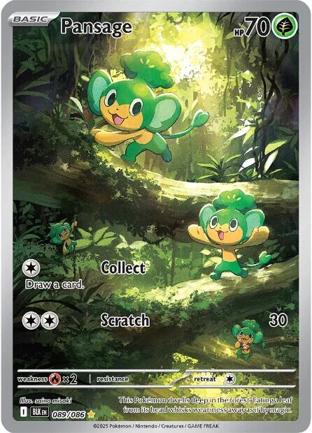 Pansage (089/086) [Scarlet & Violet: Black Bolt] | Exor Games Bridgewater