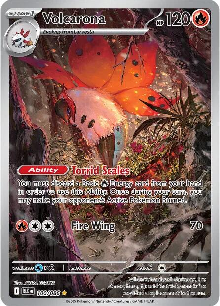 Volcarona (100/086) [Scarlet & Violet: Black Bolt] | Exor Games Bridgewater