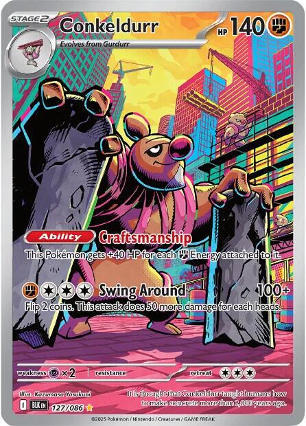 Conkeldurr (127/086) [Scarlet & Violet: Black Bolt] | Exor Games Bridgewater