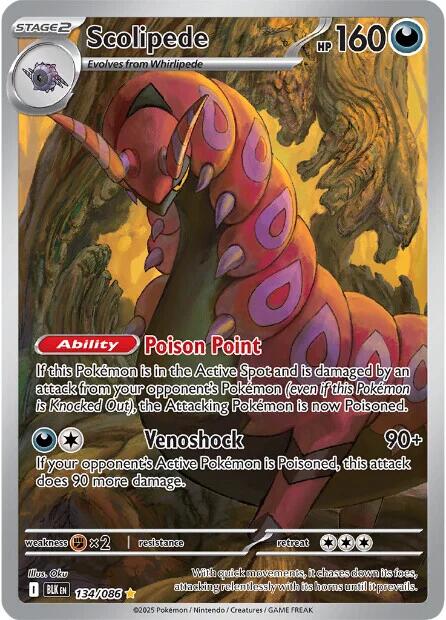 Scolipede (134/086) [Scarlet & Violet: Black Bolt] | Exor Games Bridgewater