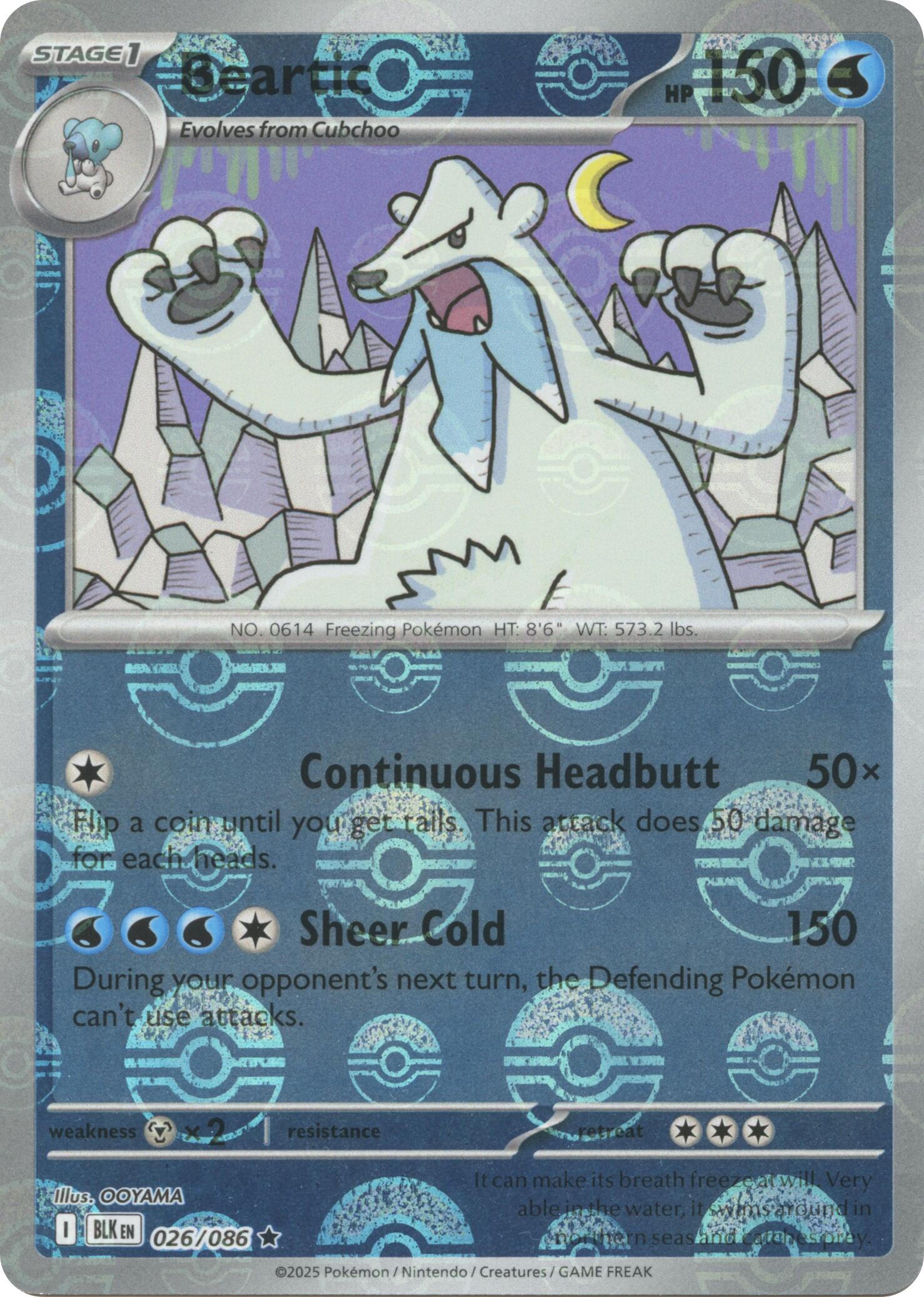 Beartic (026/086) (Poke Ball Pattern) [Scarlet & Violet: Black Bolt] | Exor Games Bridgewater