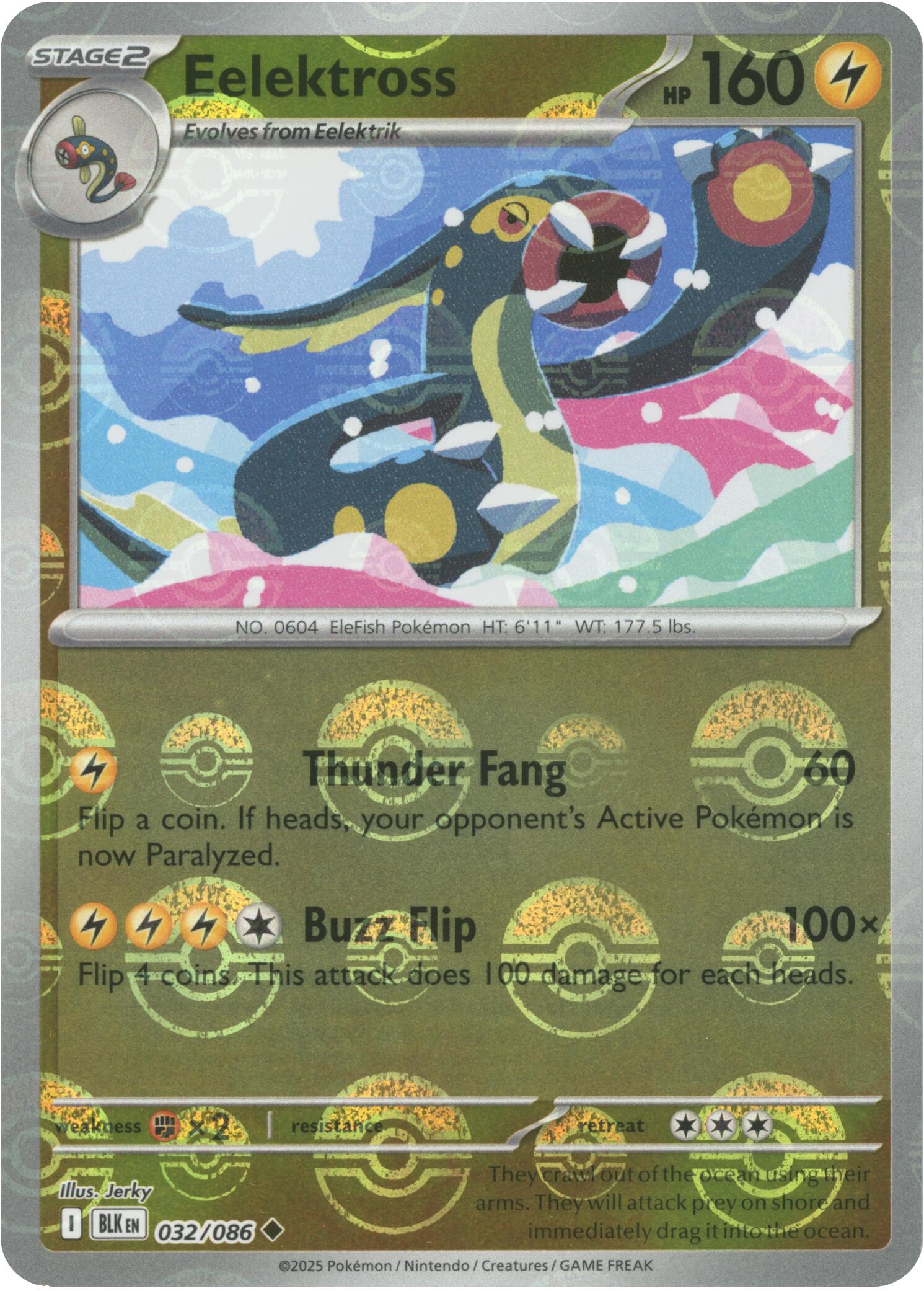 Eelektross (032/086) (Poke Ball Pattern) [Scarlet & Violet: Black Bolt] | Exor Games Bridgewater