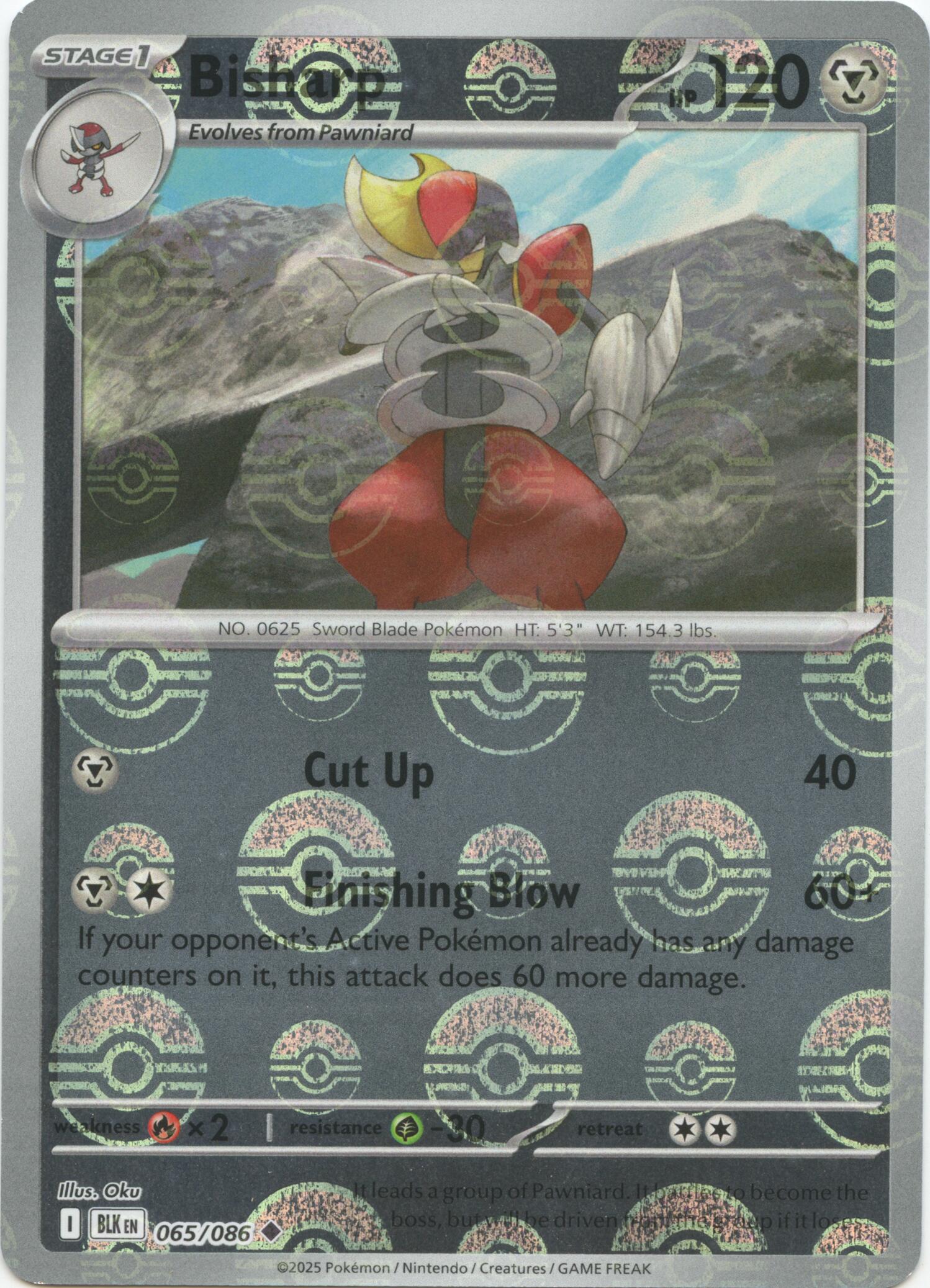 Bisharp (065/086) (Poke Ball Pattern) [Scarlet & Violet: Black Bolt] | Exor Games Bridgewater