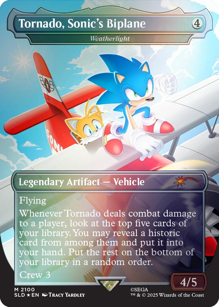 Tornado, Sonic's Biplane - Weatherlight (Rainbow Foil) [Secret Lair Drop Series] | Exor Games Bridgewater