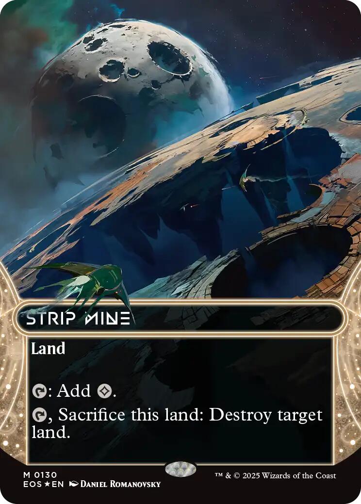 Strip Mine (0130) (Borderless) (Galaxy Foil) [Edge of Eternities: Stellar Sights] | Exor Games Bridgewater