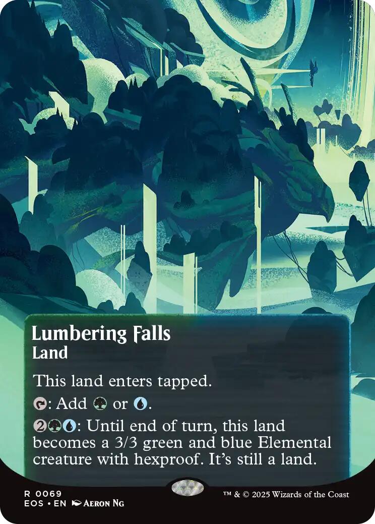 Lumbering Falls (0069) (Borderless) [Edge of Eternities: Stellar Sights] | Exor Games Bridgewater