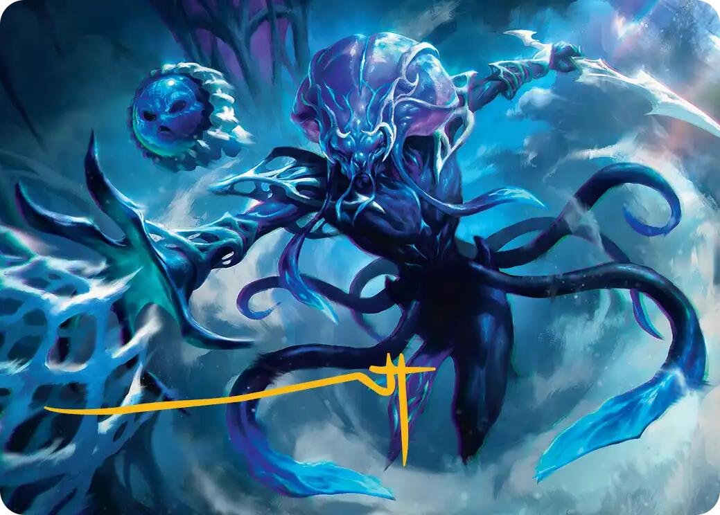 Illvoi Galeblade Art Card (Gold-Stamped Signature) [Edge of Eternities Art Series] | Exor Games Bridgewater