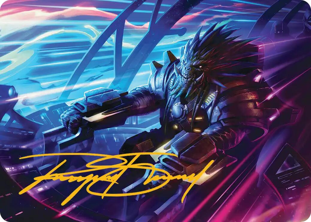 Tannuk, Steadfast Second Art Card (Gold-Stamped Signature) [Edge of Eternities Art Series] | Exor Games Bridgewater
