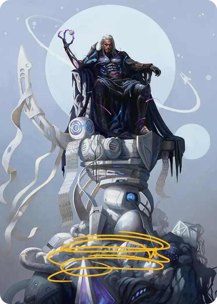 Tezzeret, Cruel Captain Art Card (35/54) (Gold-Stamped Signature) [Edge of Eternities Art Series] | Exor Games Bridgewater