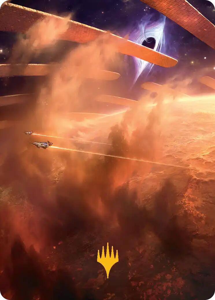 Adagia, Windswept Bastion Art Card (Gold-Stamped Planeswalker Symbol) [Edge of Eternities Art Series] | Exor Games Bridgewater