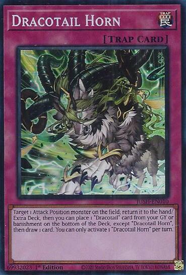 Dracotail Horn (Super Rare) [JUSH-EN010] Super Rare | Exor Games Bridgewater