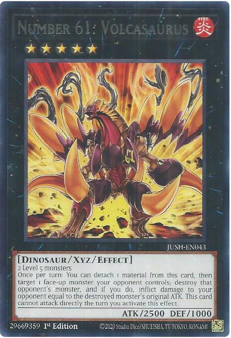 Number 61: Volcasaurus [JUSH-EN043] Rare | Exor Games Bridgewater