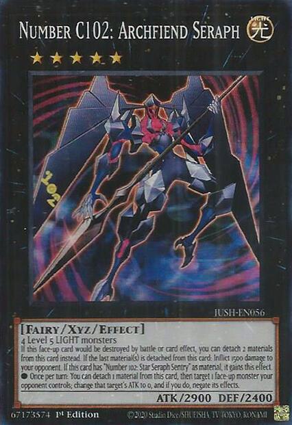 Number C102: Archfiend Seraph [JUSH-EN056] Super Rare | Exor Games Bridgewater