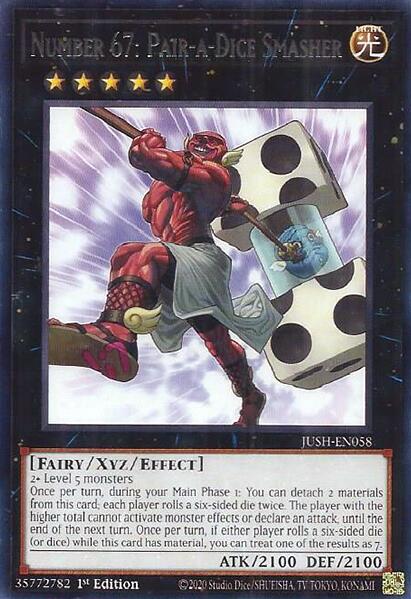 Number 67: Pair-a-Dice Smasher [JUSH-EN058] Rare | Exor Games Bridgewater