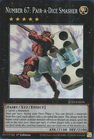 Number 67: Pair-a-Dice Smasher (Super Rare) [JUSH-EN058] Super Rare | Exor Games Bridgewater