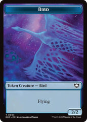 Bird // Golem (0012) Double-Sided Token [Edge of Eternities Commander Tokens] | Exor Games Bridgewater