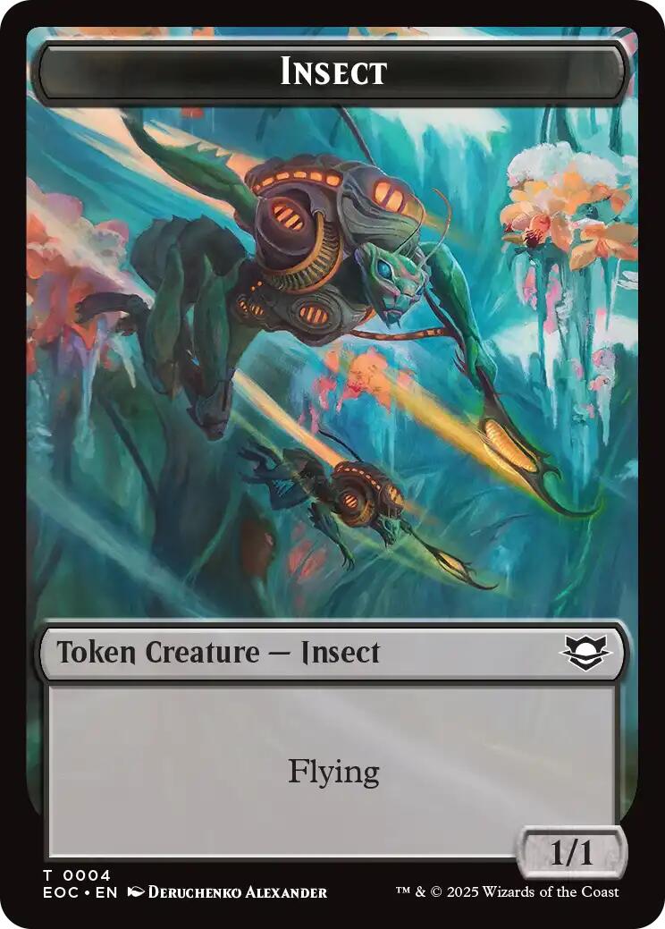 Insect // Elemental (0007) Double-Sided Token [Edge of Eternities Commander Tokens] | Exor Games Bridgewater
