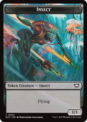 Insect // Elemental (0008) Double-Sided Token [Edge of Eternities Commander Tokens] | Exor Games Bridgewater