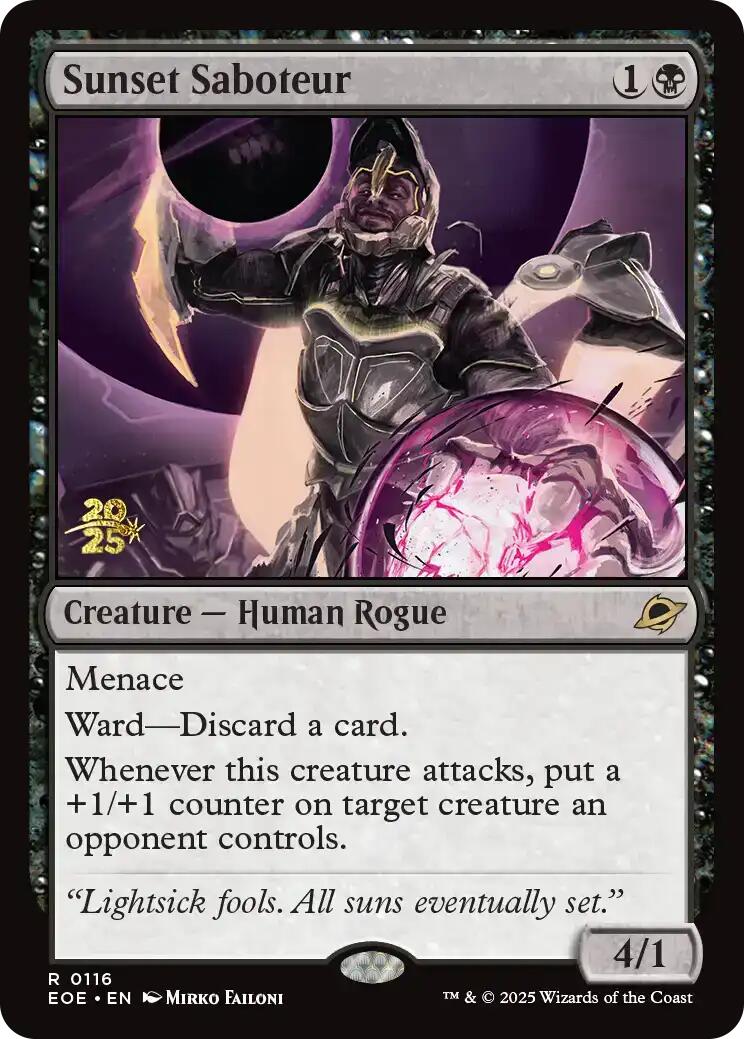 Sunset Saboteur [Edge of Eternities Prerelease Promos] | Exor Games Bridgewater
