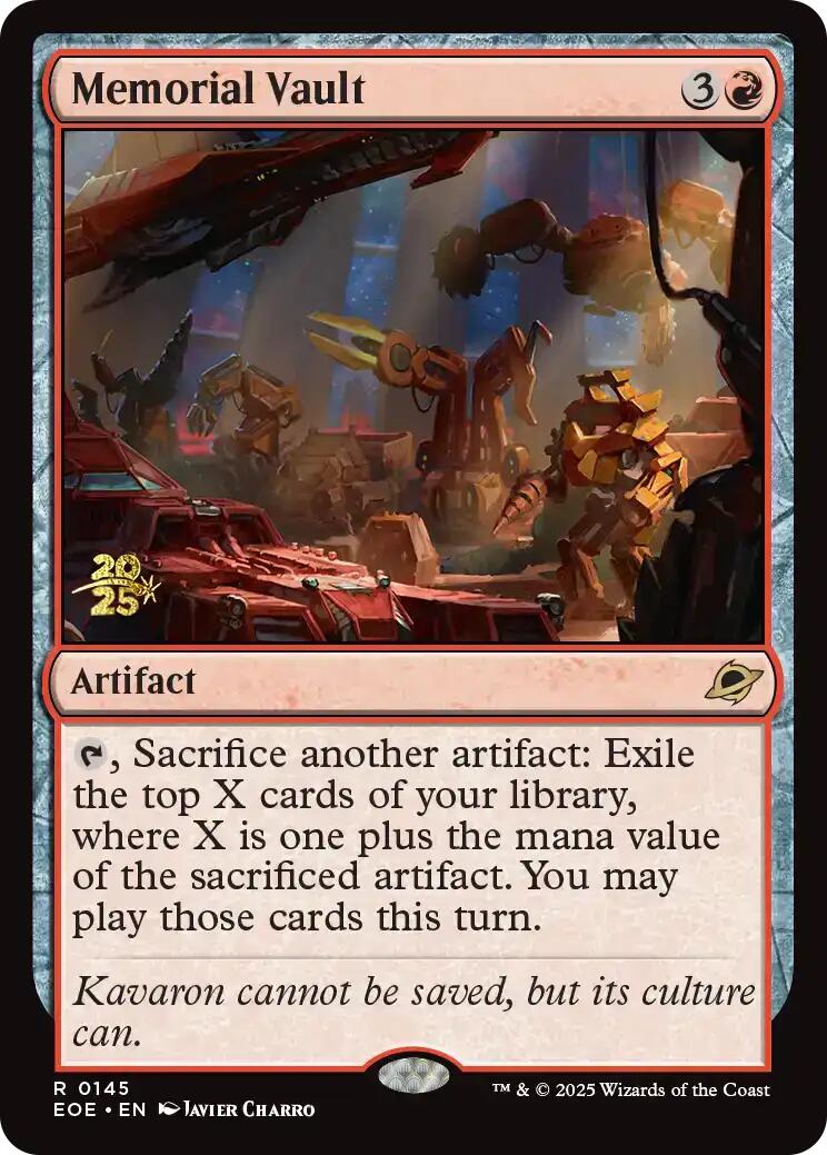 Memorial Vault [Edge of Eternities Prerelease Promos] | Exor Games Bridgewater