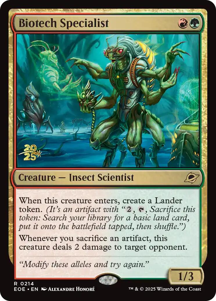 Biotech Specialist [Edge of Eternities Prerelease Promos] | Exor Games Bridgewater