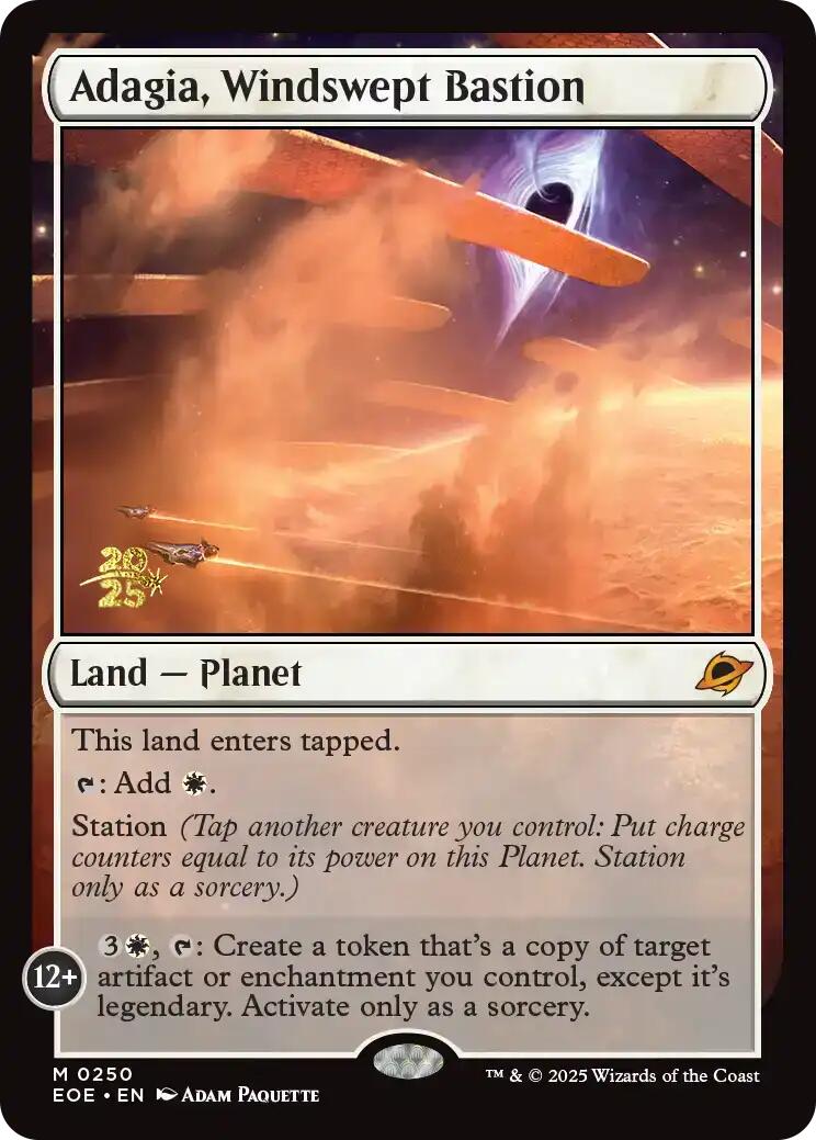 Adagia, Windswept Bastion [Edge of Eternities Prerelease Promos] | Exor Games Bridgewater