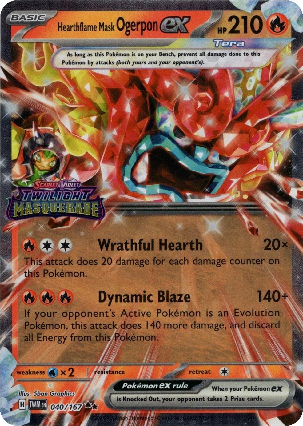 Hearthflame Mask Ogerpon ex (040/167) (Stamped) [Miscellaneous Cards] | Exor Games Bridgewater