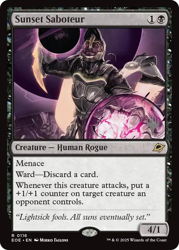 Sunset Saboteur [Edge of Eternities Promo Pack] | Exor Games Bridgewater