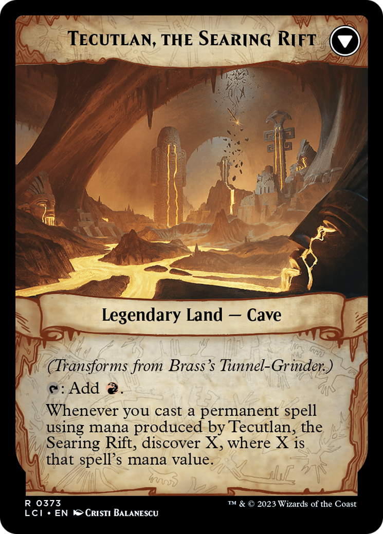 Brass's Tunnel-Grinder // Tecutlan, The Searing Rift (Extended Art) [The Lost Caverns of Ixalan] | Exor Games Bridgewater