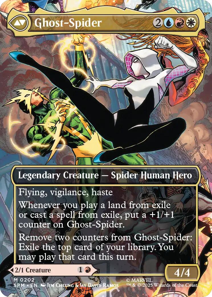 Gwen Stacy (0202) (Borderless) [Marvel's Spider-Man] | Exor Games Bridgewater
