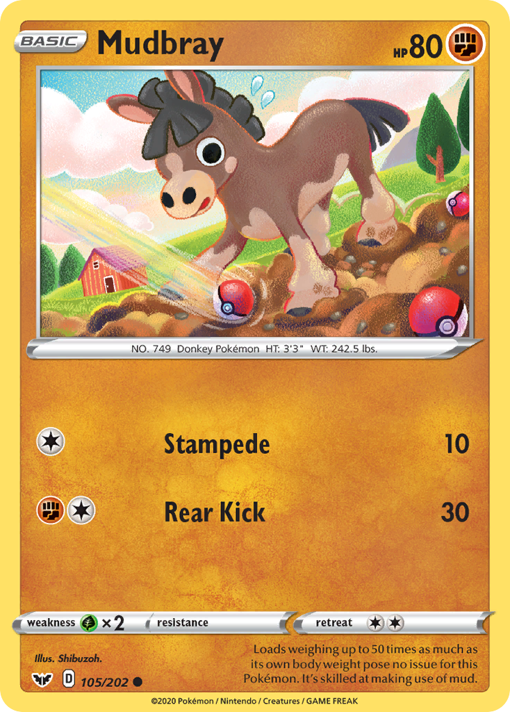 Mudbray (105/202) [Sword & Shield: Base Set] | Exor Games Bridgewater