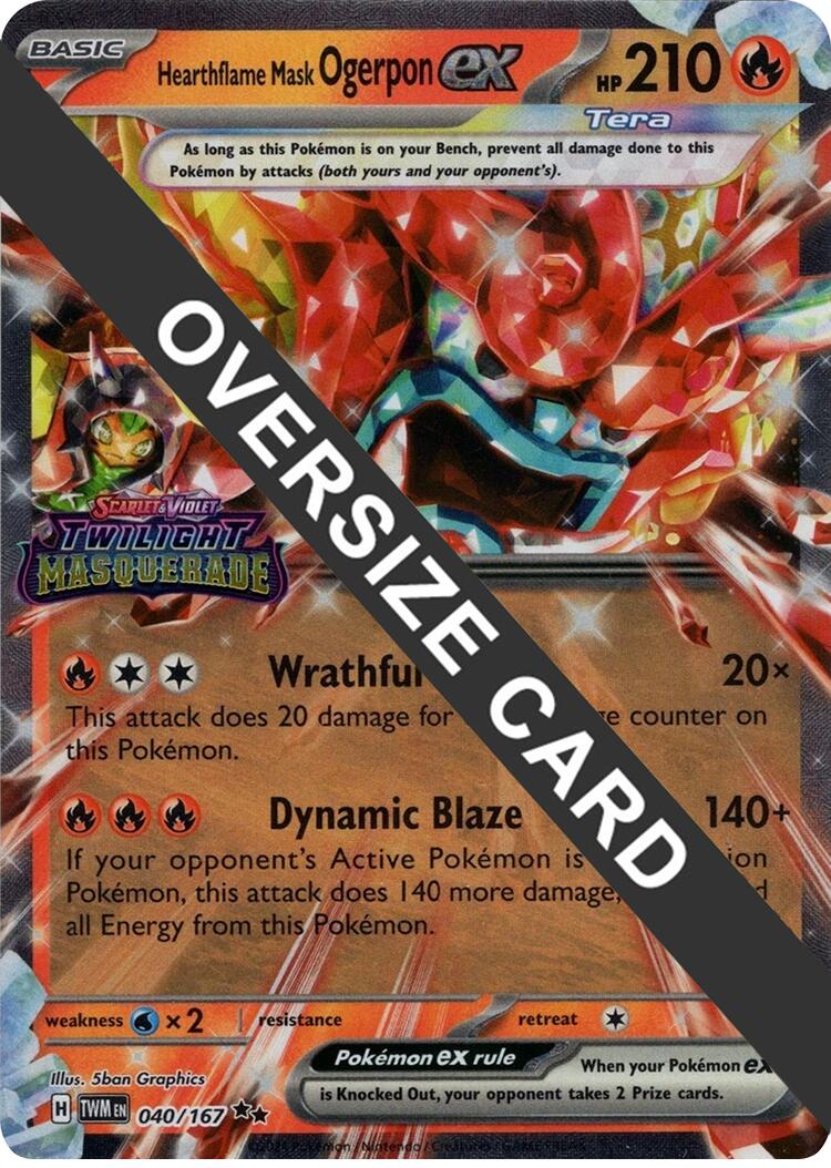 Hearthflame Mask Ogerpon ex (040/167) (Jumbo Card) [Scarlet & Violet: Twilight Masquerade] | Exor Games Bridgewater