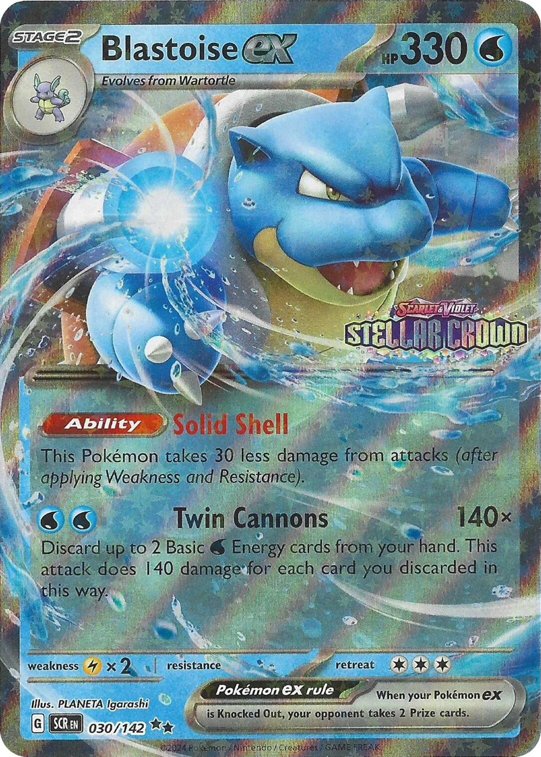 Blastoise ex (030/142) (Stellar Crown Stamp) [Miscellaneous Cards] | Exor Games Bridgewater