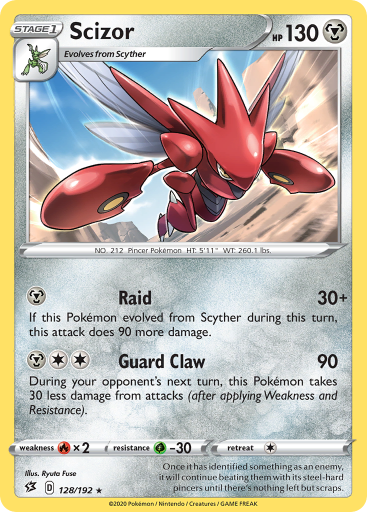 Scizor (128/192) [Sword & Shield: Rebel Clash] | Exor Games Bridgewater