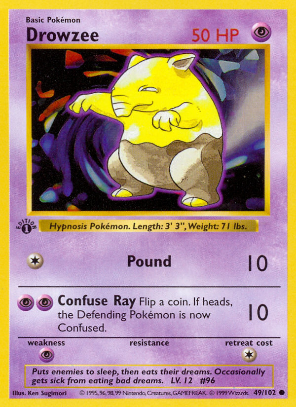 Drowzee (49/102) (Shadowless) [Base Set 1st Edition] | Exor Games Bridgewater
