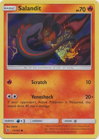 Salandit (15/145) (Collection Promo) [Sun & Moon: Guardians Rising] | Exor Games Bridgewater