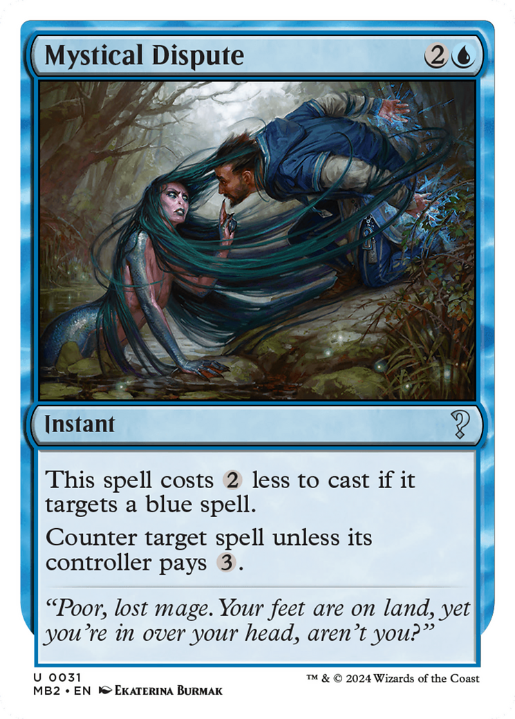 Mystical Dispute (White Border) [Mystery Booster 2] | Exor Games Bridgewater