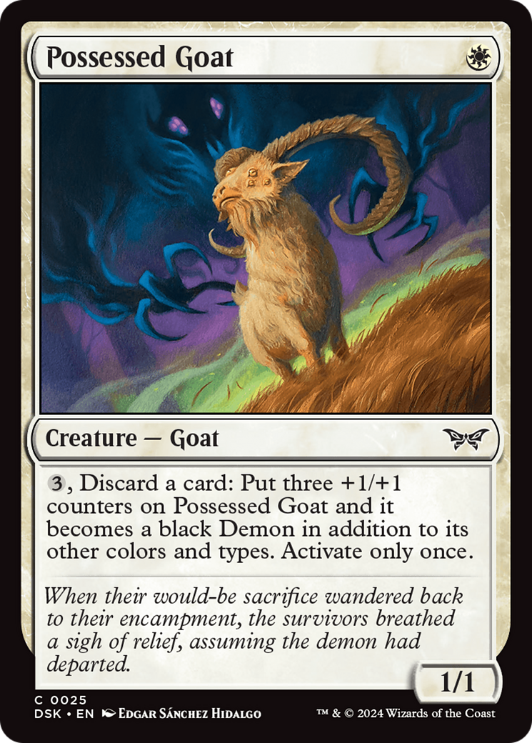 Possessed Goat [Duskmourn: House of Horror] | Exor Games Bridgewater