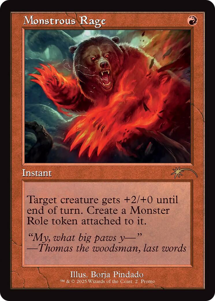 Monstrous Rage (Retro Frame) [Standard Showdown Promos] | Exor Games Bridgewater