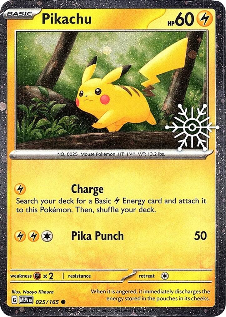 Pikachu (025/165) (Holoiday Calendar) [Miscellaneous Cards] | Exor Games Bridgewater