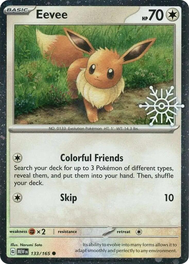Eevee (133/165) (Holiday Calendar) [Miscellaneous Cards] | Exor Games Bridgewater