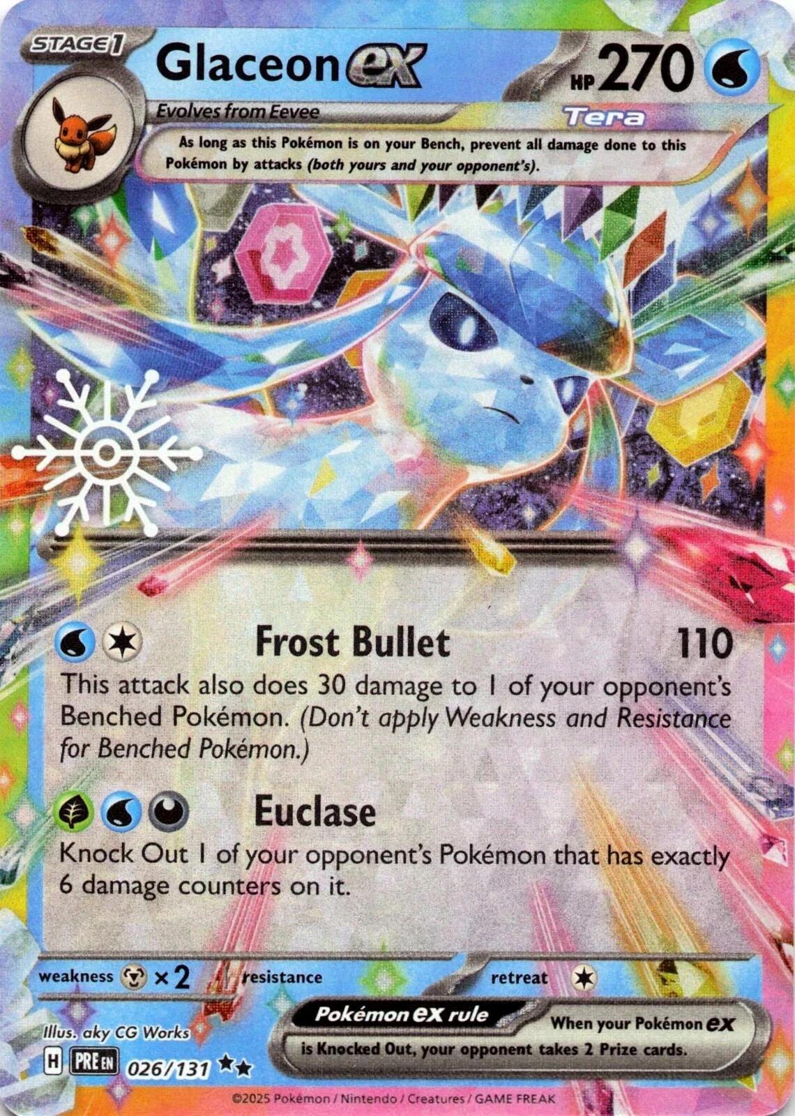 Glaceon ex (026/131) (Holiday Calendar) [Miscellaneous Cards] | Exor Games Bridgewater