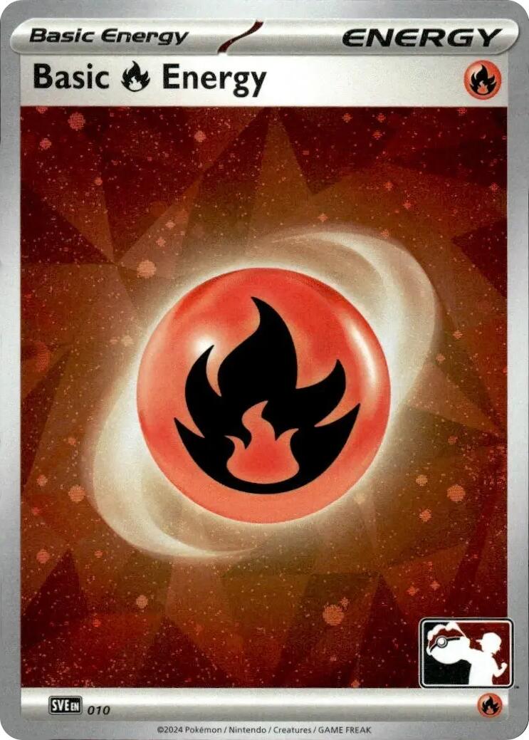 Basic Fire Energy (010) (Cosmos Holo) [Prize Pack Series Seven] | Exor Games Bridgewater