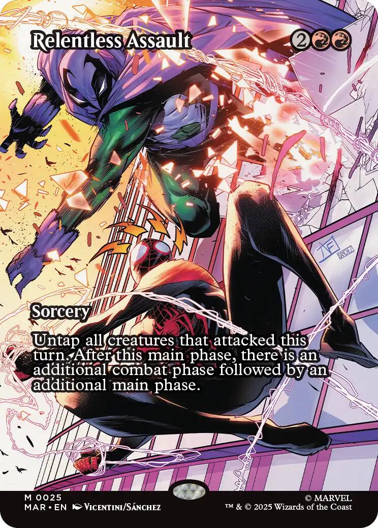 Relentless Assault (Borderless) [Marvel's Spider-Man: Eternal-Legal] | Exor Games Bridgewater