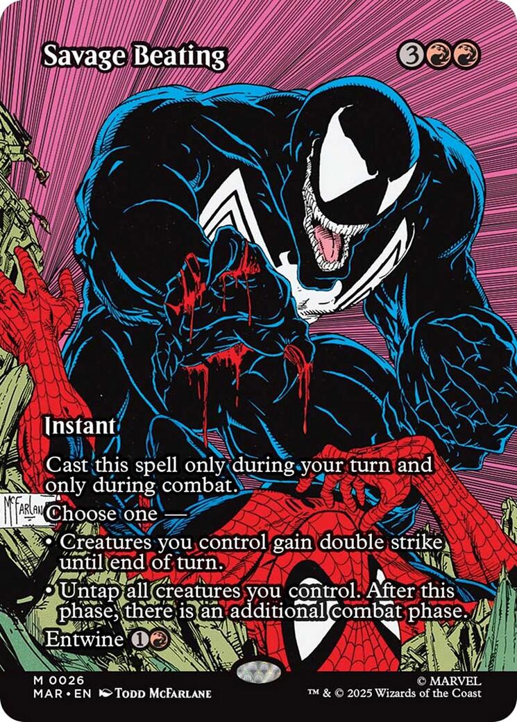 Savage Beating (Borderless) [Marvel's Spider-Man: Eternal-Legal] | Exor Games Bridgewater