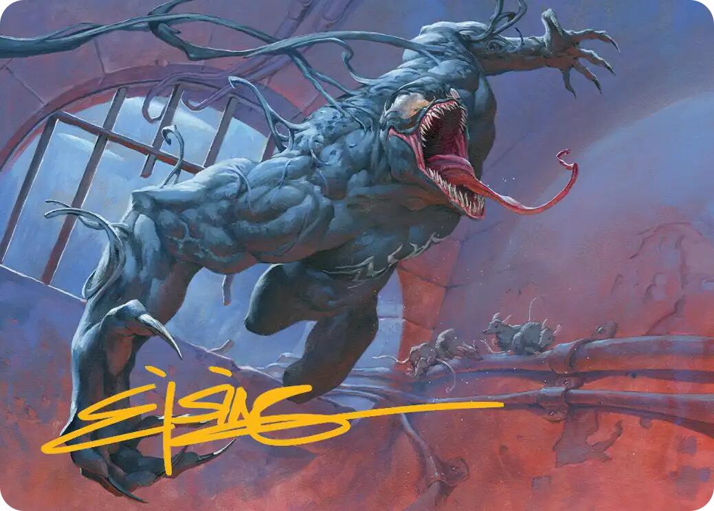 Venom, Evil Unleashed Art Card (Gold-Stamped Signature) [Marvel's Spider-Man Art Series] | Exor Games Bridgewater