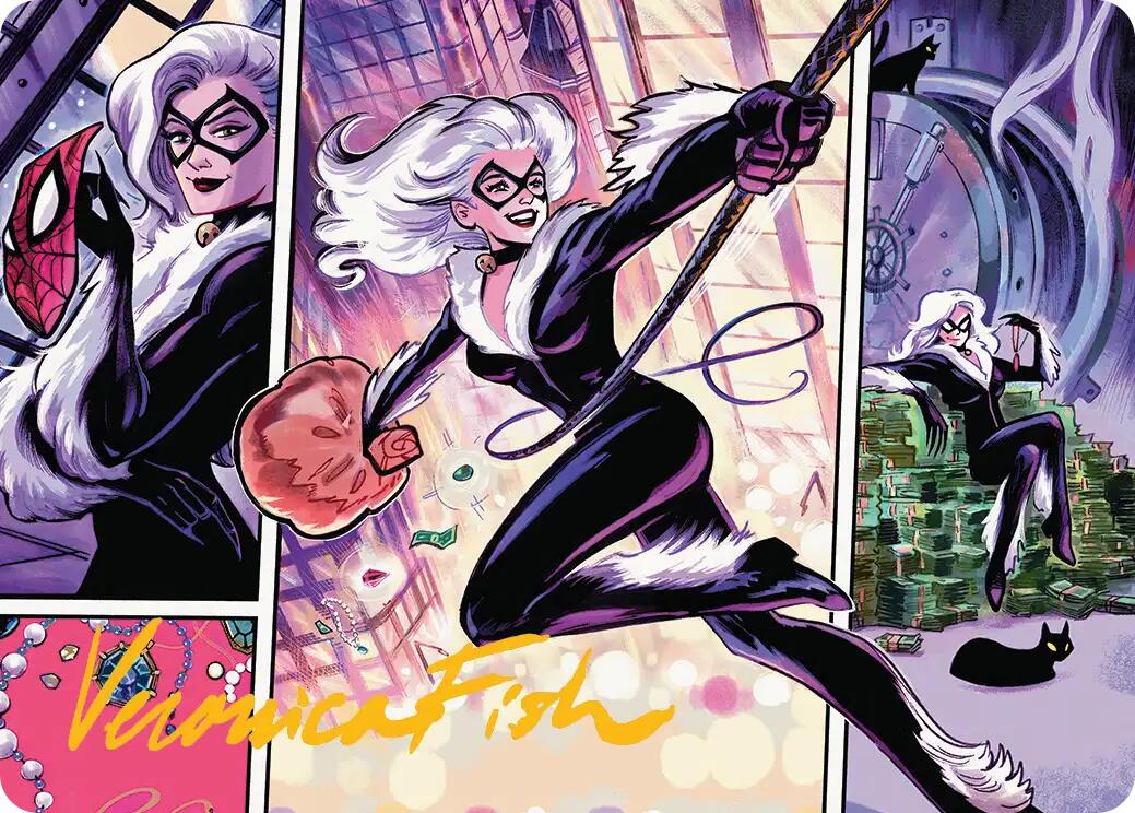 Black Cat, Cunning Thief Art Card (Gold-Stamped Signature) [Marvel's Spider-Man Art Series] | Exor Games Bridgewater