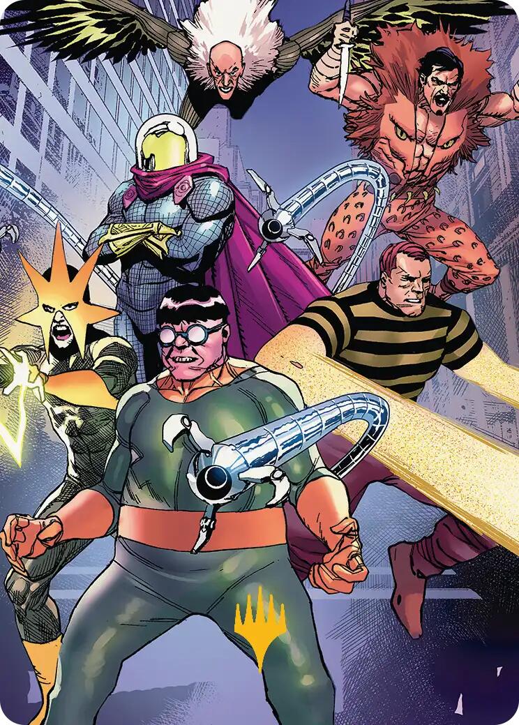 Behold the Sinister Six! Art Card (45/54) (Gold-Stamped Planeswalker Symbol) [Marvel's Spider-Man Art Series] | Exor Games Bridgewater