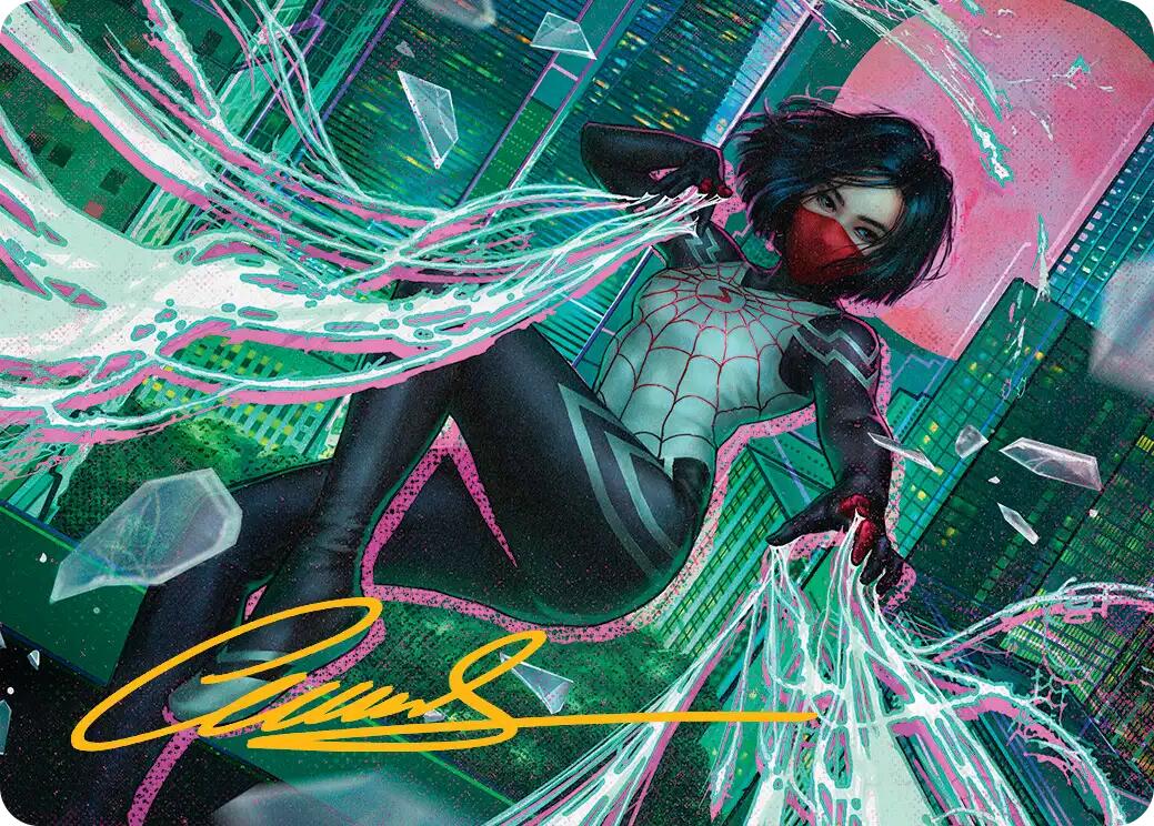 Silk, Web Weaver Art Card (29/54) (Gold-Stamped Signature) [Marvel's Spider-Man Art Series] | Exor Games Bridgewater